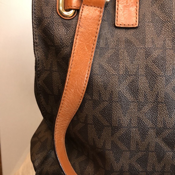 MICHAEL KORS Hamilton Signature brown satchel handbag. - Picture 6 of 16